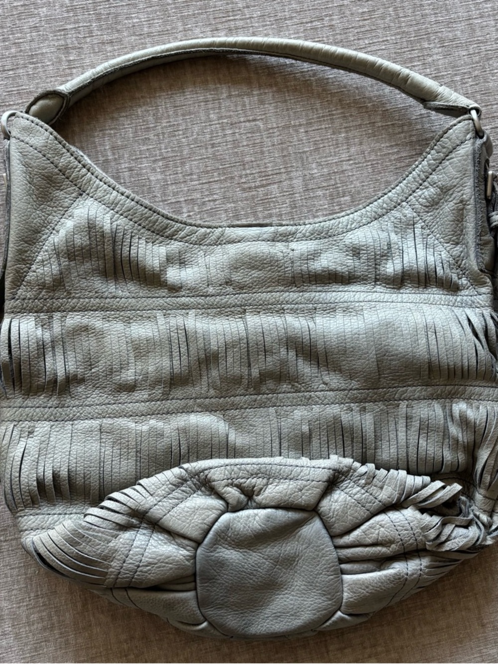 LIEBESKIND Women's Gray Leather Hobo Bag
